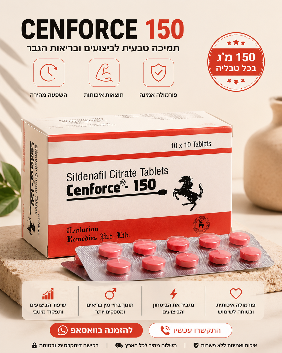 Cenforce 150 בישראל